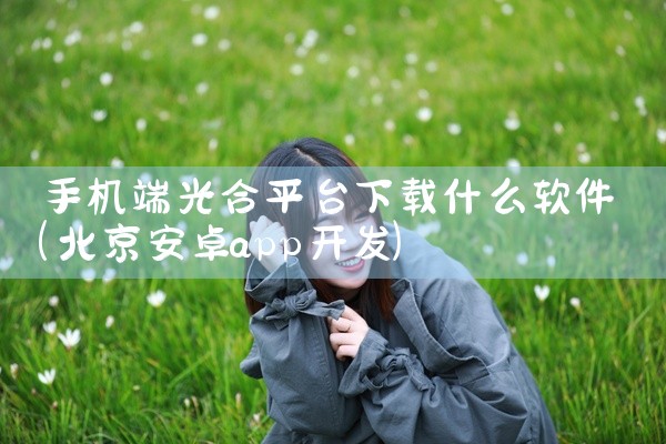 手机端光合平台下载什么软件