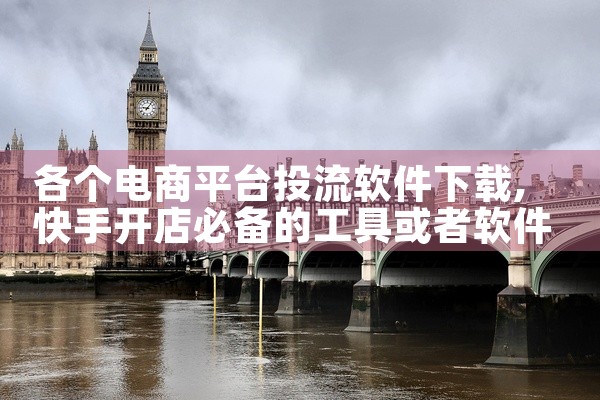 各个电商平台投流软件下载
