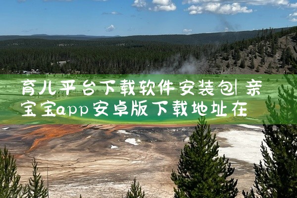 育儿平台下载软件安装包