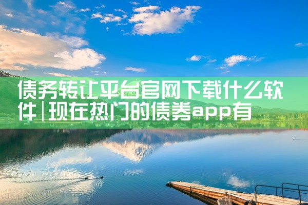 债务转让平台官网下载什么软件